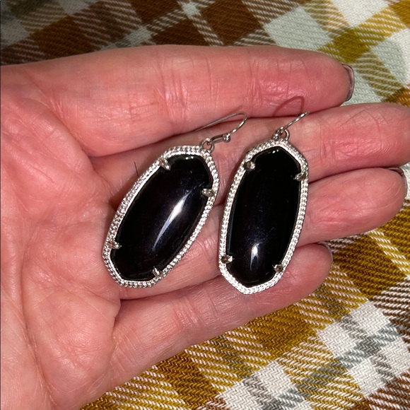 Kendra Scott Black and Silver Wire Earrings - Picture 4 of 4